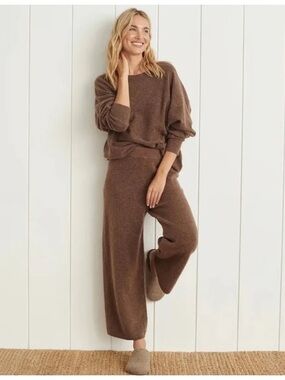 Jenni Kayne Marina Knit Culottes Everyday sweater pant nutmeg small